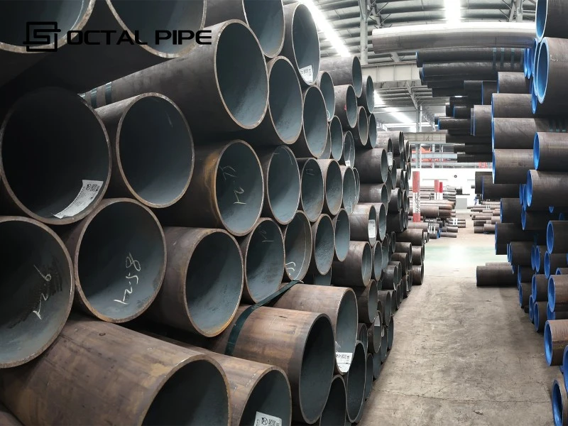 large diameter seamless steel pipe storage and export packaging large diameter seamless steel pipe storage and export packaging